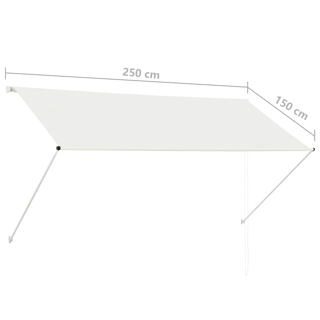 Retractable Awning 98.4x59.1 Cream