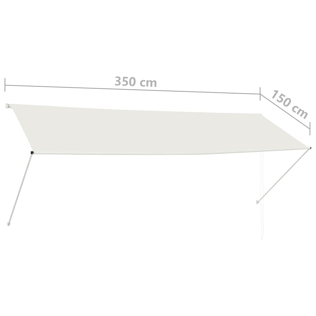 Retractable Awning 137.8x59.1 Cream
