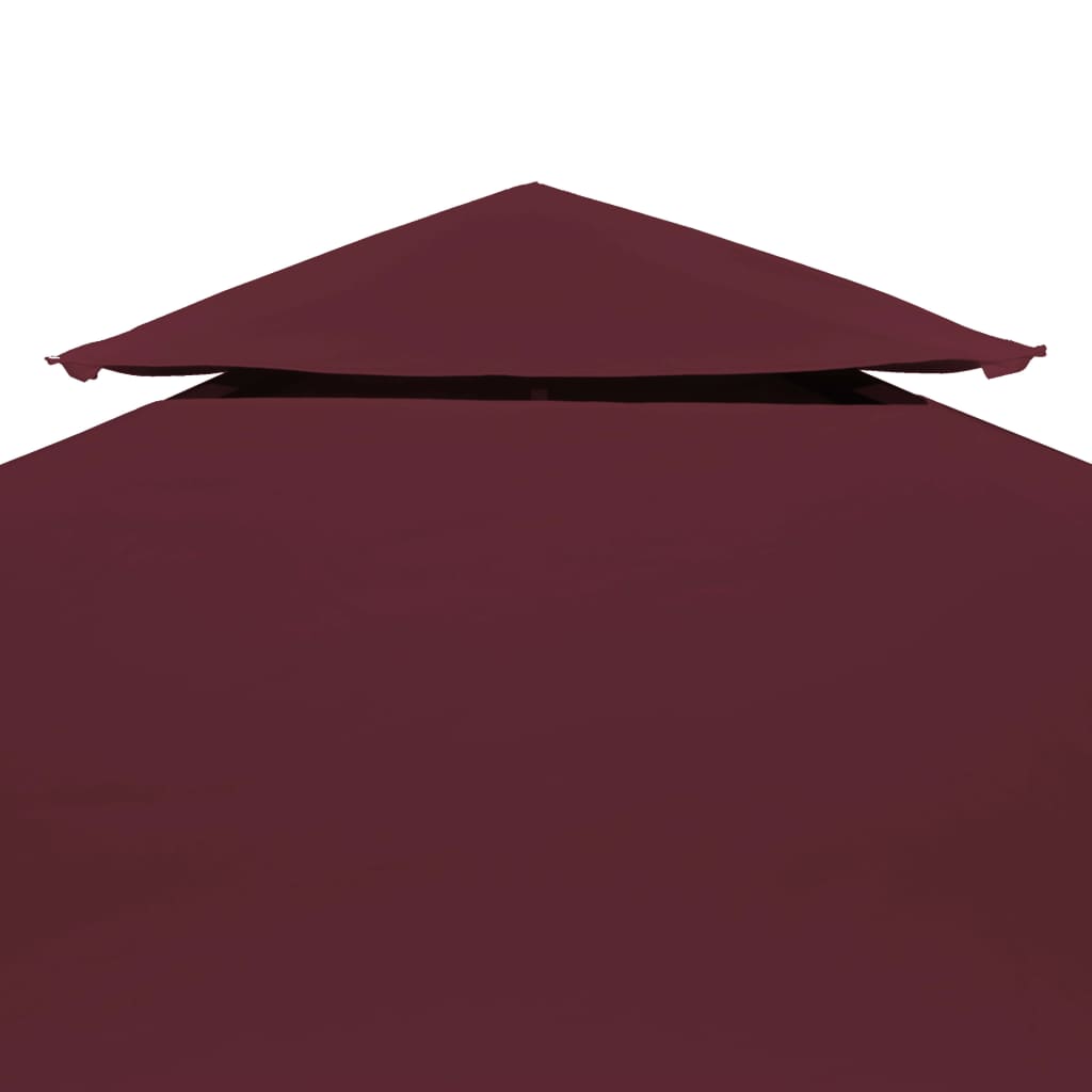 2-Tier Gazebo Top Cover 1 oz/ft?? 13.1'x9.8' Bordeaux