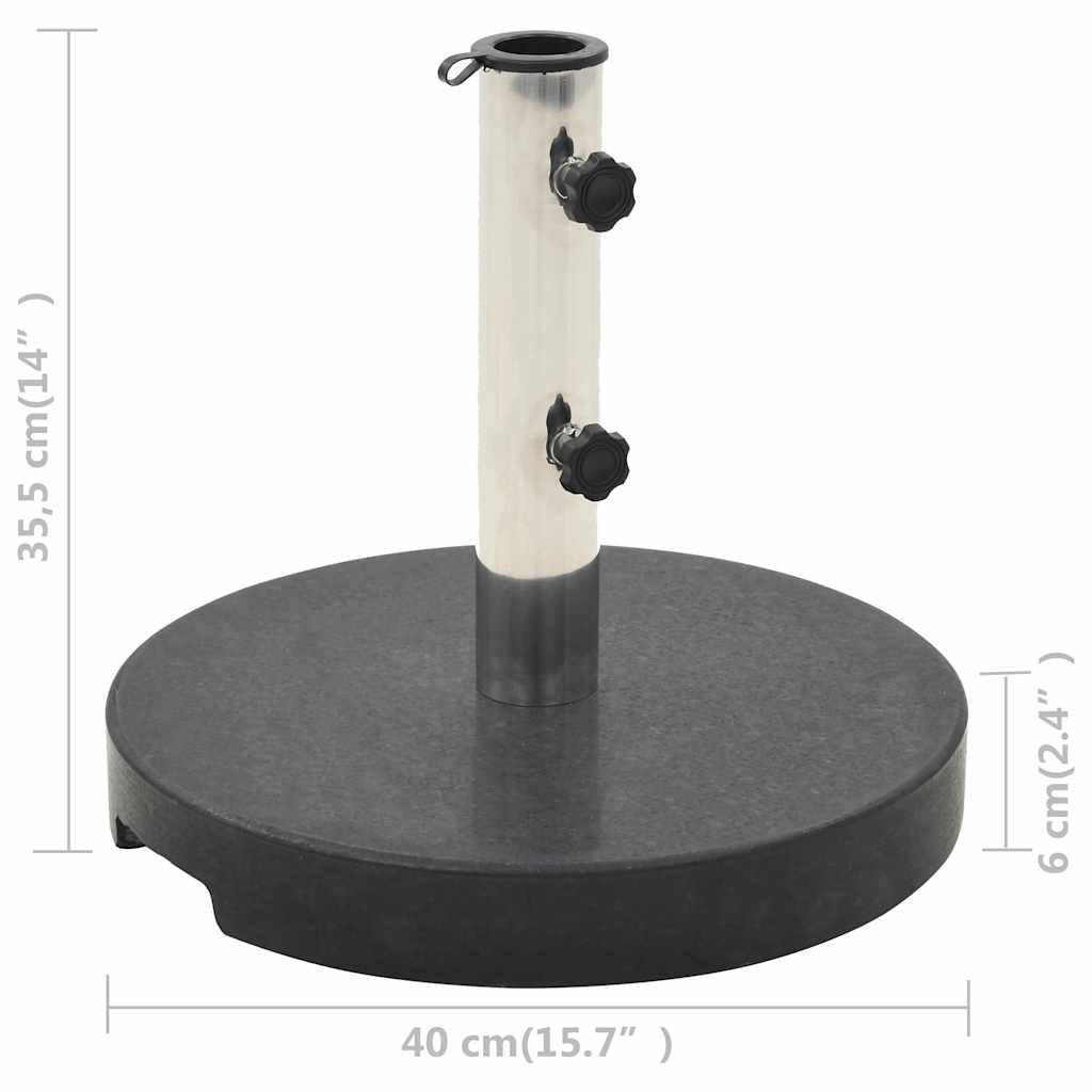 Parasol Base Granite 44.1 lb Round Black