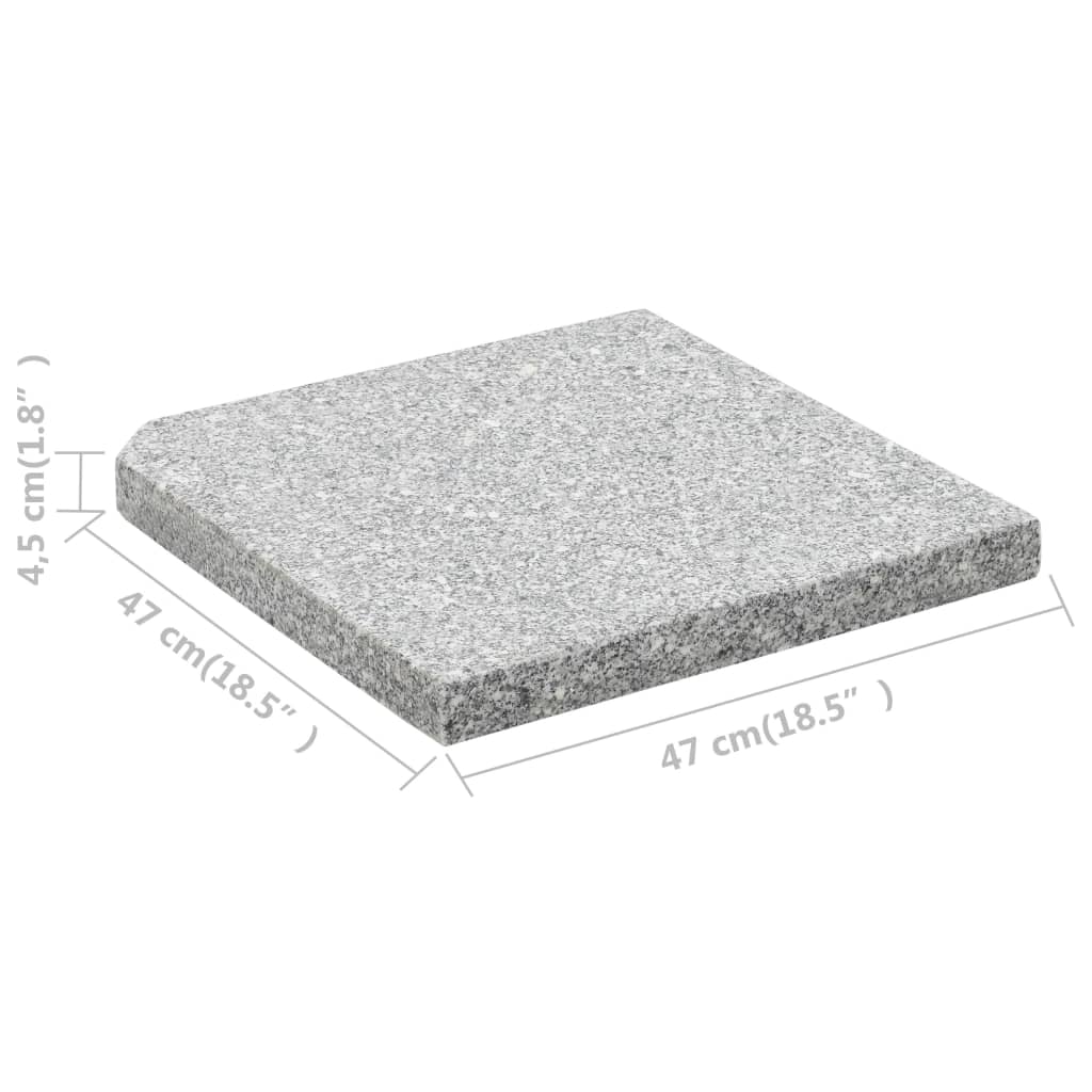 Umbrella Weight Plate Granite 55.1 lb Square Gray