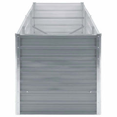 Raised Bed Grey Galvanized Steel 94.5x31.5x30.3 in Sturdy