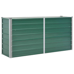 Raised Bed Green Galvanized Steel 63.0 x 15.7 x 30.3 in