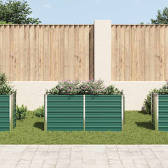 Raised Bed Green Galvanized Steel 63.0 x 15.7 x 30.3 in