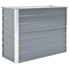Garden Raised Bed Galvanized Steel 39.4x15.7x31.3 Gray