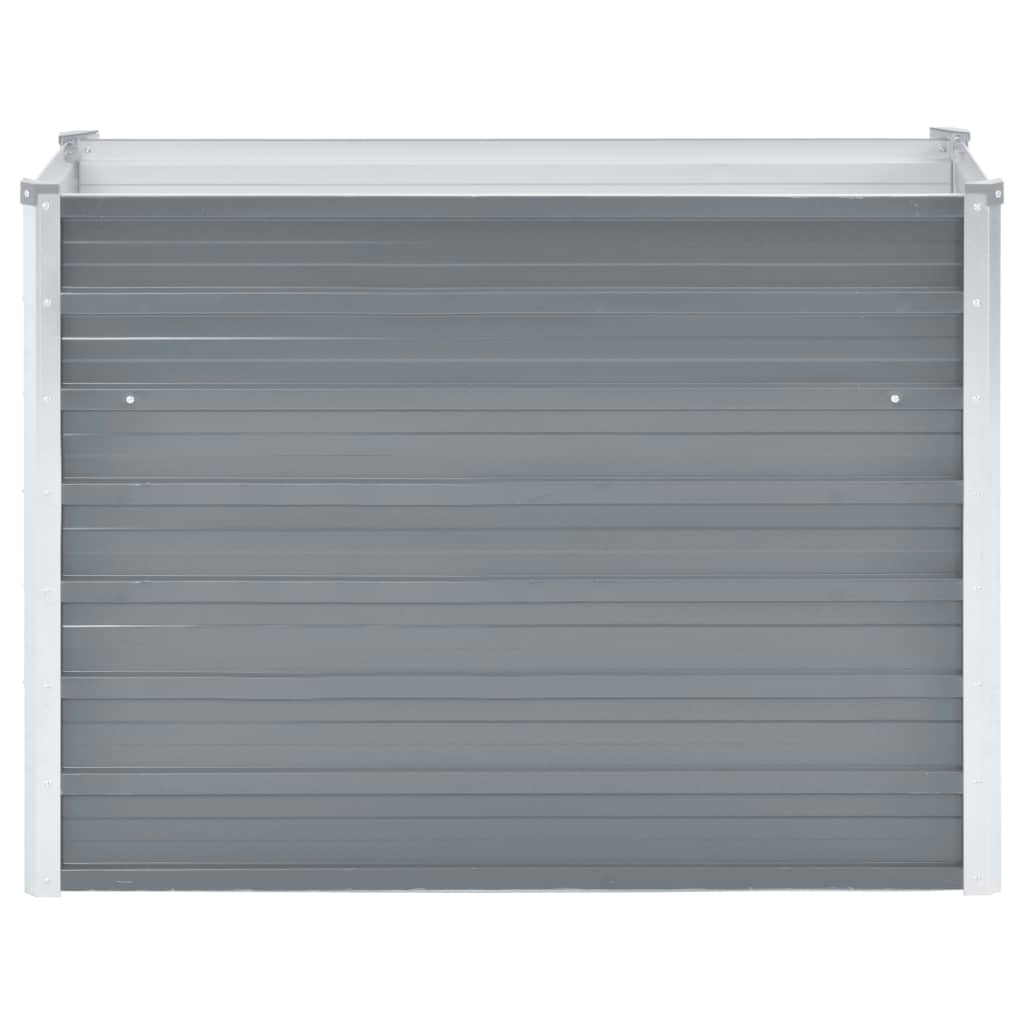 Garden Raised Bed Galvanized Steel 39.4x15.7x31.3 Gray