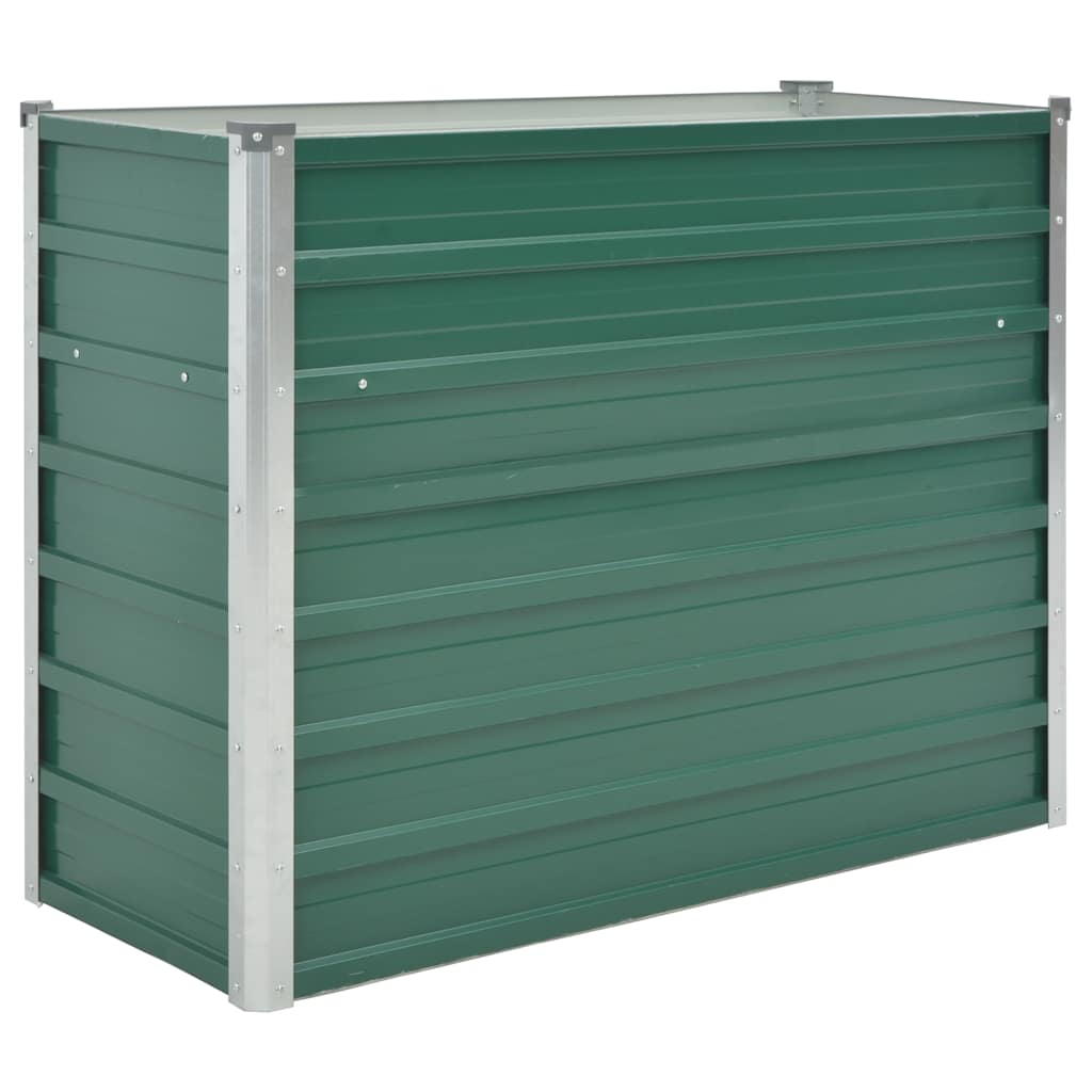 Garden Raised Bed Galvanized Steel 39.4x15.7x31.3 Green