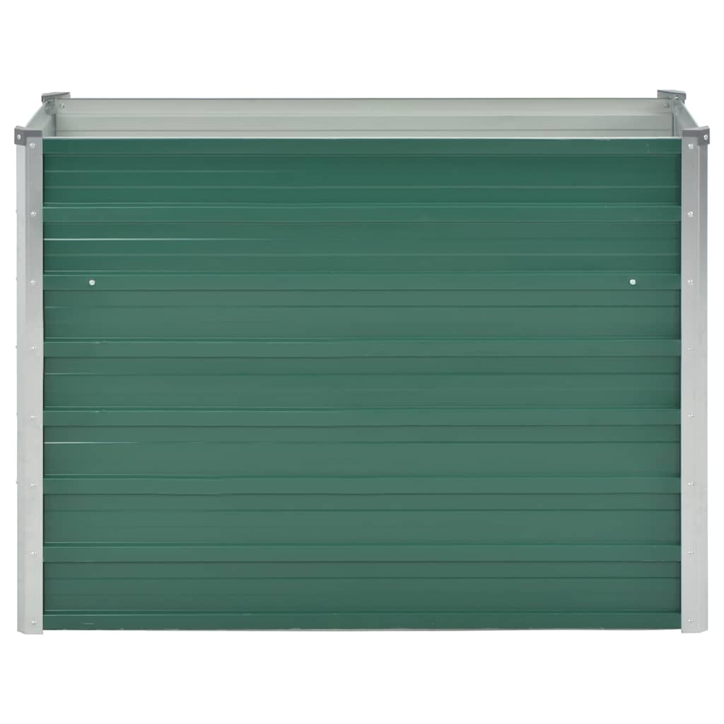 Garden Raised Bed Galvanized Steel 39.4x15.7x31.3 Green