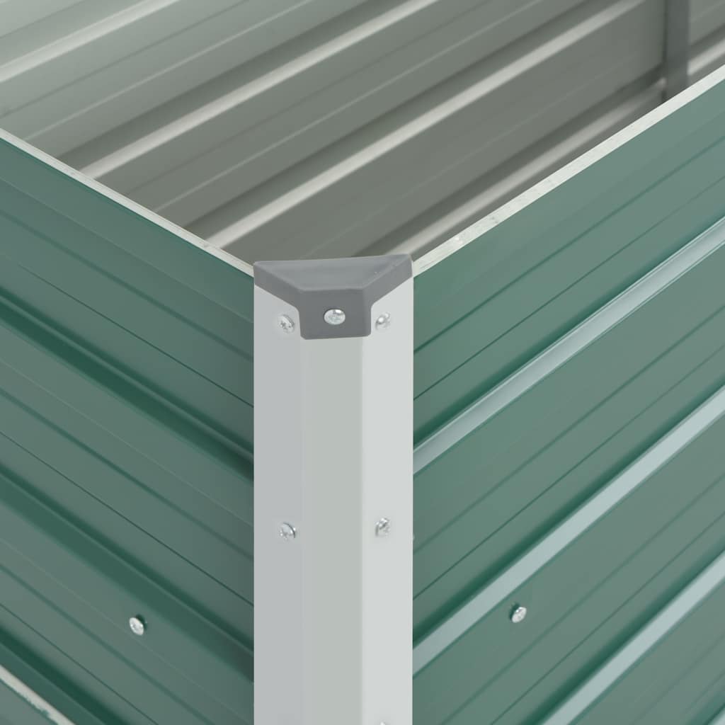 Garden Raised Bed Galvanized Steel 39.4x15.7x31.3 Green
