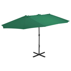 Garden Parasol Green Polyester fabric, Aluminum pole Extra large