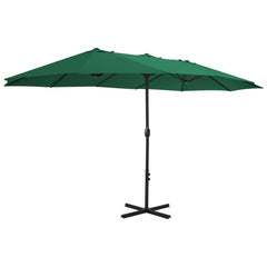 Garden Parasol Green Polyester fabric, Aluminum pole Extra large