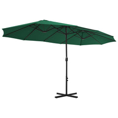 Garden Parasol Green Polyester fabric, Aluminum pole Extra large