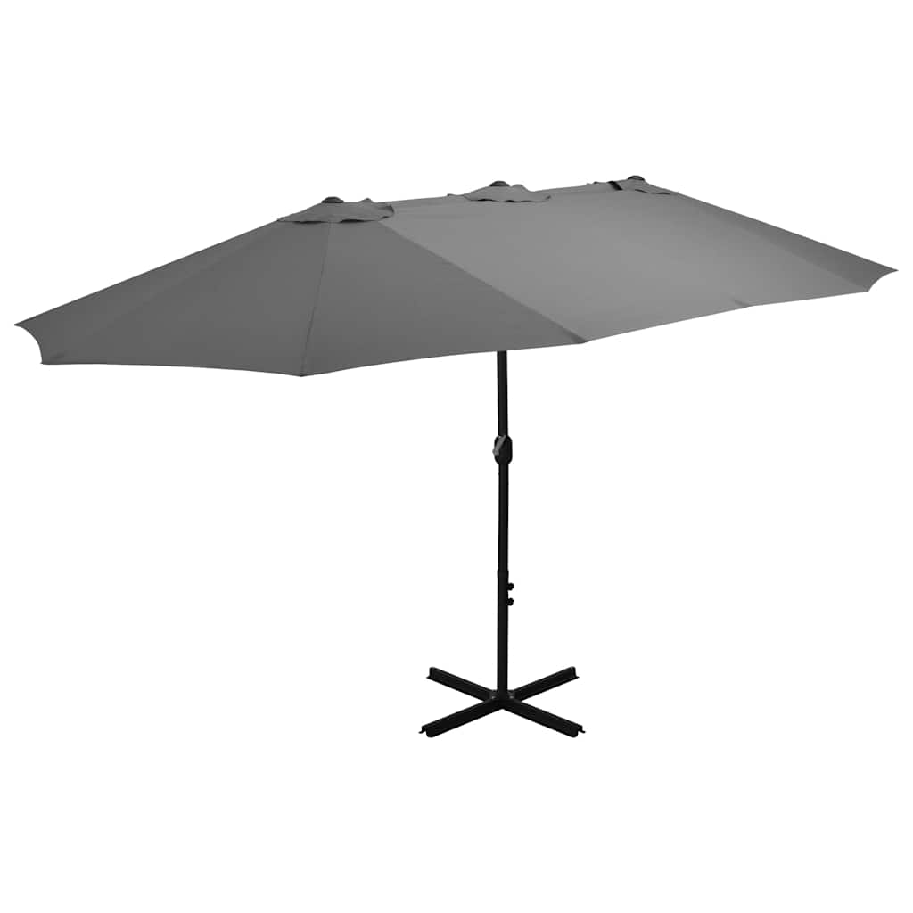 Garden Parasol Anthracite Polyester, Aluminum Extra Large