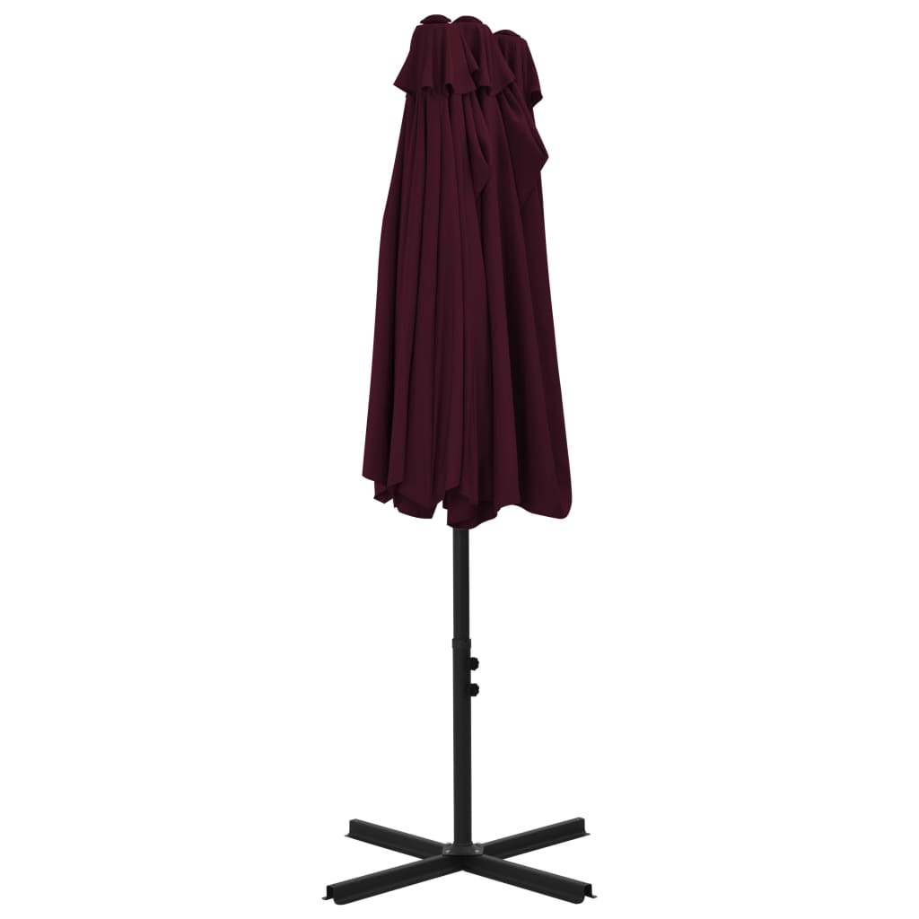 Garden Parasol with Aluminum Pole 181.1x106.3 Bordeaux Red