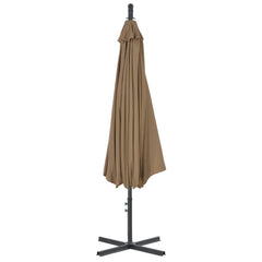 Cantilever Garden Parasol Taupe Polyester, Steel Large