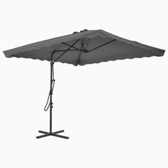 Garden Parasol Anthracite Polyester fabric and steel pole