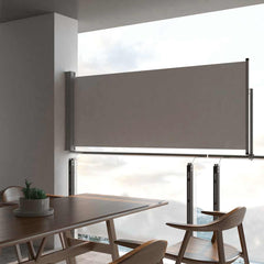 Patio Retractable Side Awning 39.4x118.1 Gray