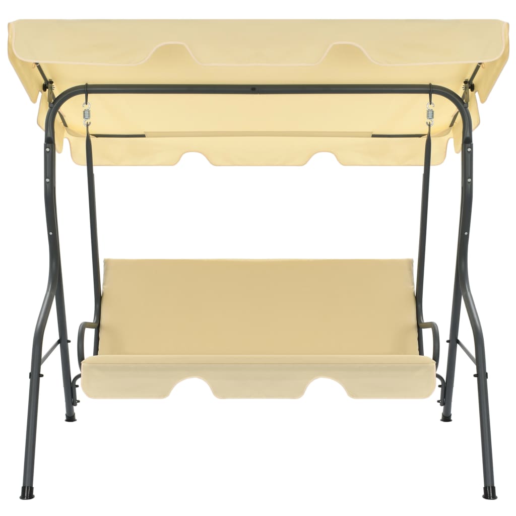 Garden Swing Bench Cream White 66.9x43.3x60.2