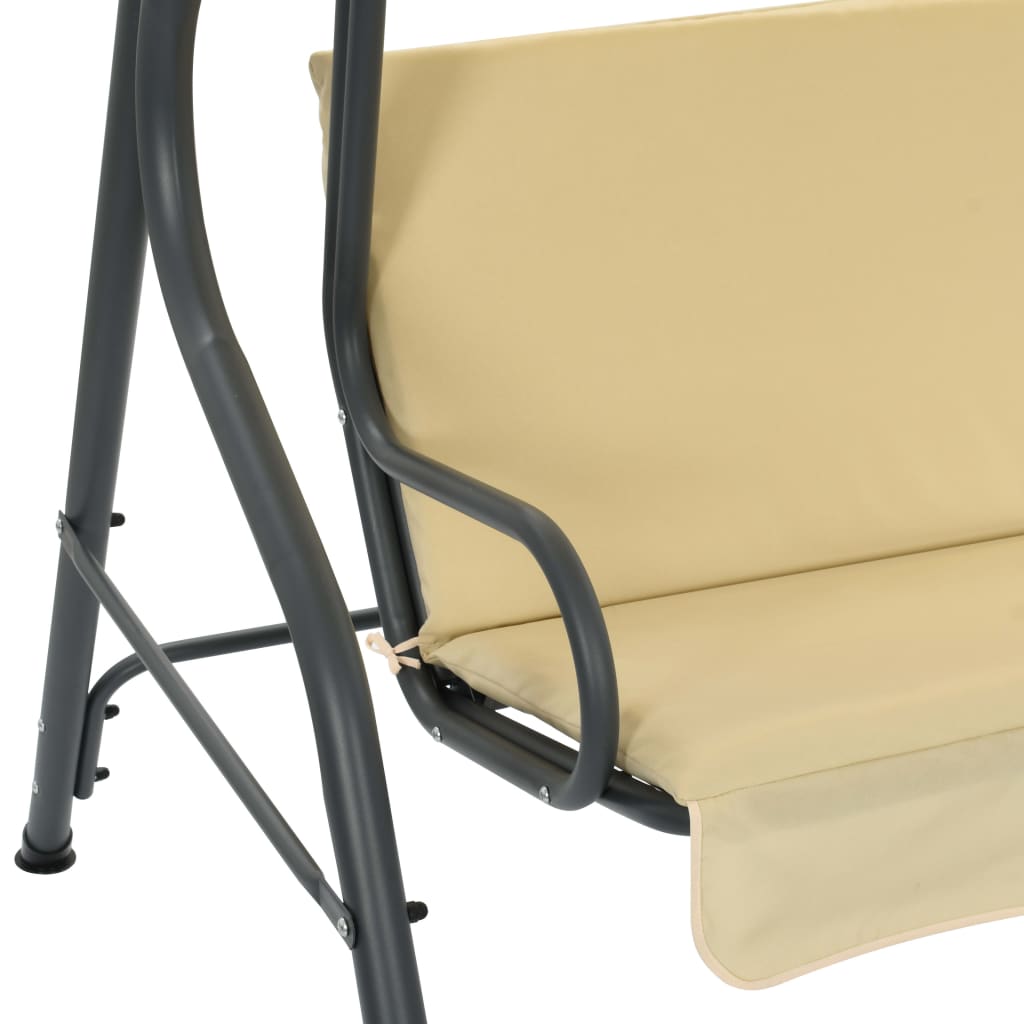 Garden Swing Bench Cream White 66.9x43.3x60.2