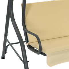 Garden Swing Bench Cream White 66.9x43.3x60.2