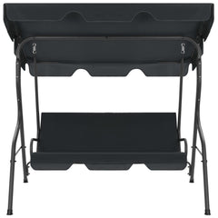 Garden Swing Chair Anthracite Powder-coated steel 66.9x43.3x60.2 in