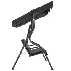 Garden Swing Chair Anthracite Powder-coated steel 66.9x43.3x60.2 in