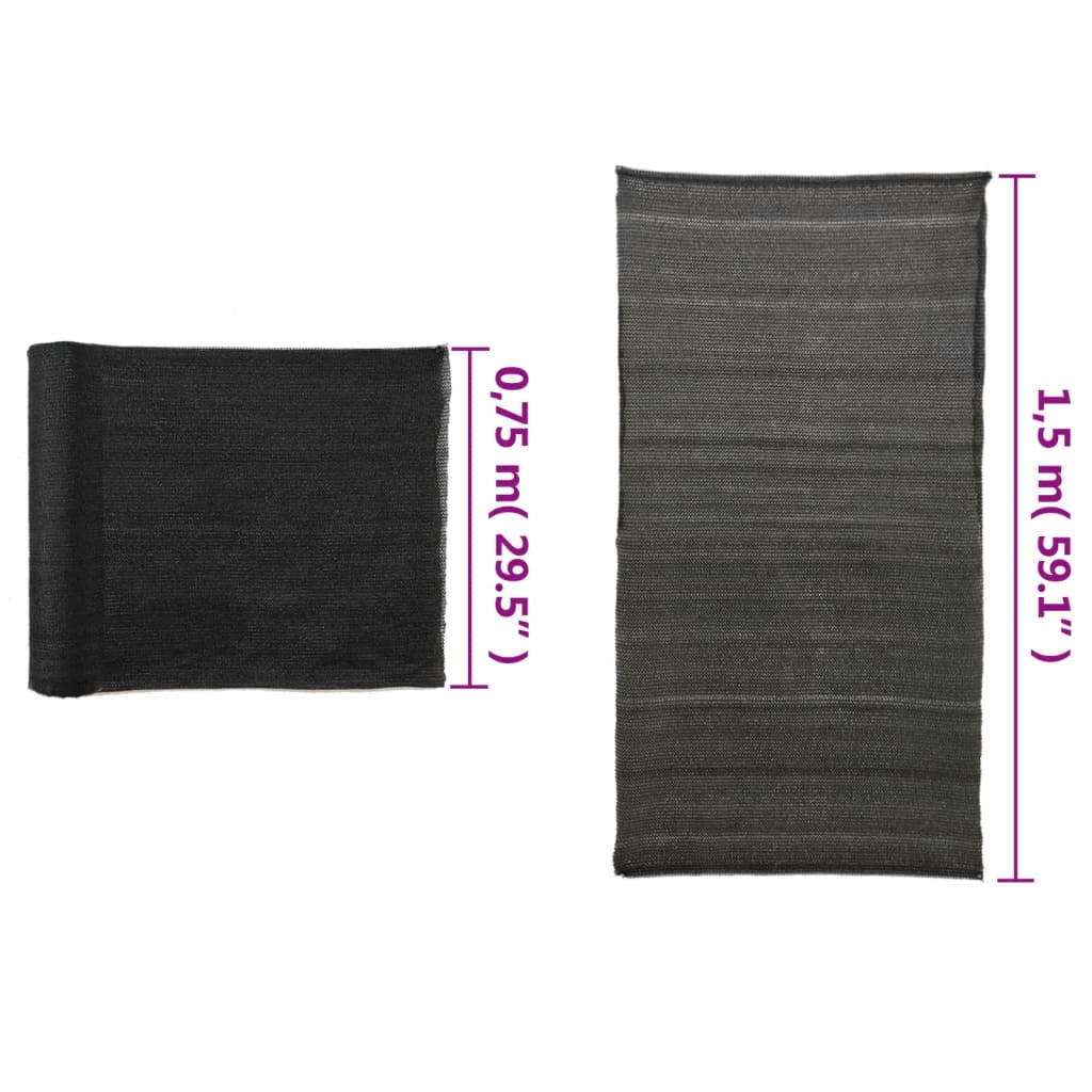 Privacy Net HDPE 4.9'x82' Black