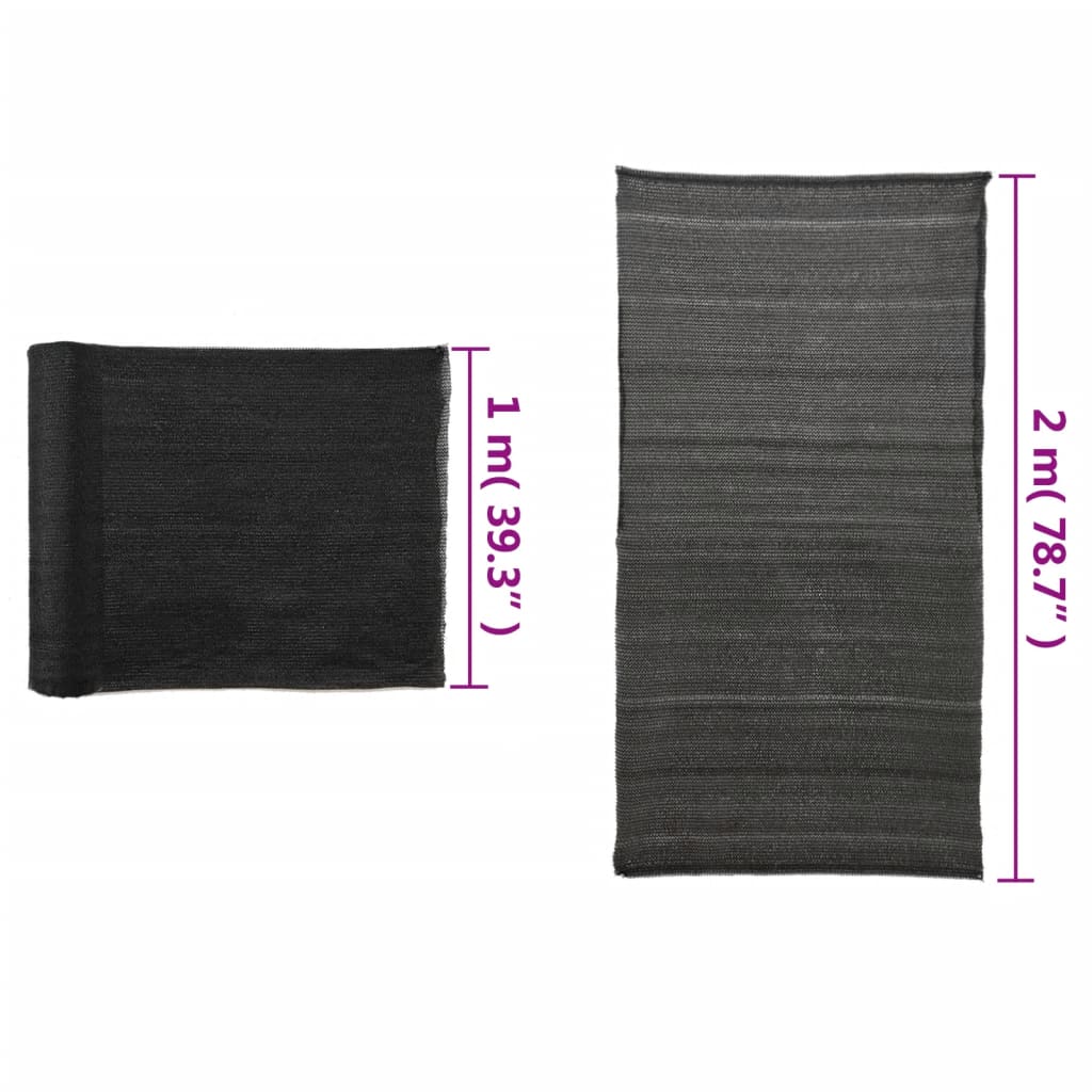 Privacy Net HDPE 6.6'x32.8' Black