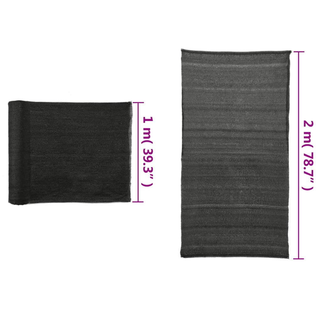 Privacy Net HDPE 6.6'x82' Black