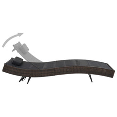 Sunlounger Brown and Black