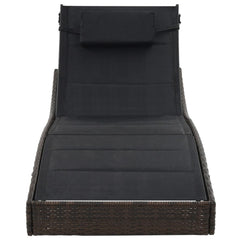 Sunlounger Brown and Black