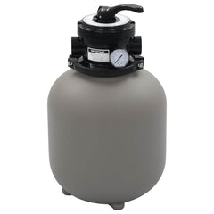 Pool Sand Filter with 4 Position Valve Gray 1.4