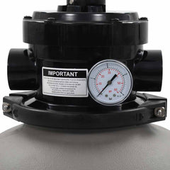 Pool Sand Filter with 4 Position Valve Gray 1.4