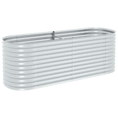 Garden Raised Bed Silver Galvanized steel Large Durable