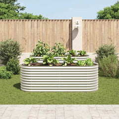 Garden Raised Bed Silver Galvanized steel Large Durable