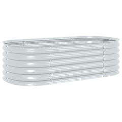 Garden Raised Bed Silver Galvanized steel Large Durable