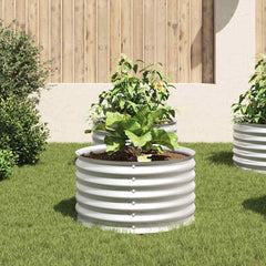 Garden Raised Bed Silver Galvanized Steel