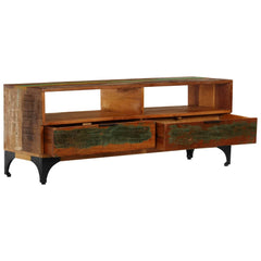 Tv Stand Multicolour Solid reclaimed wood and metal Medium