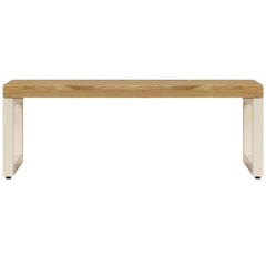 Coffee Table Natural wood and white steel Solid mango wood and steel