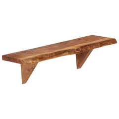 Wall Shelf Set of 2 Natural wood Solid acacia wood Medium