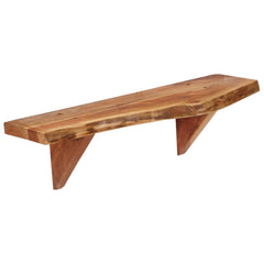 Wall Shelf Set of 2 Natural wood Solid acacia wood Medium