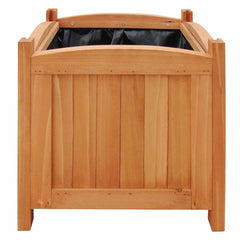 Raised Bed Set of 4 Wooden Solid wood, PE lining 12x12x12 in