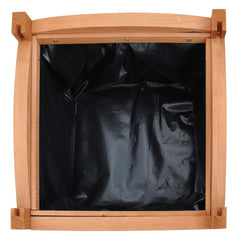 Raised Bed Set of 4 Wooden Solid wood, PE lining 12x12x12 in