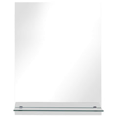 Wall Mirror Transparent Tempered Glass 7.9 x 15.7 in Mirror