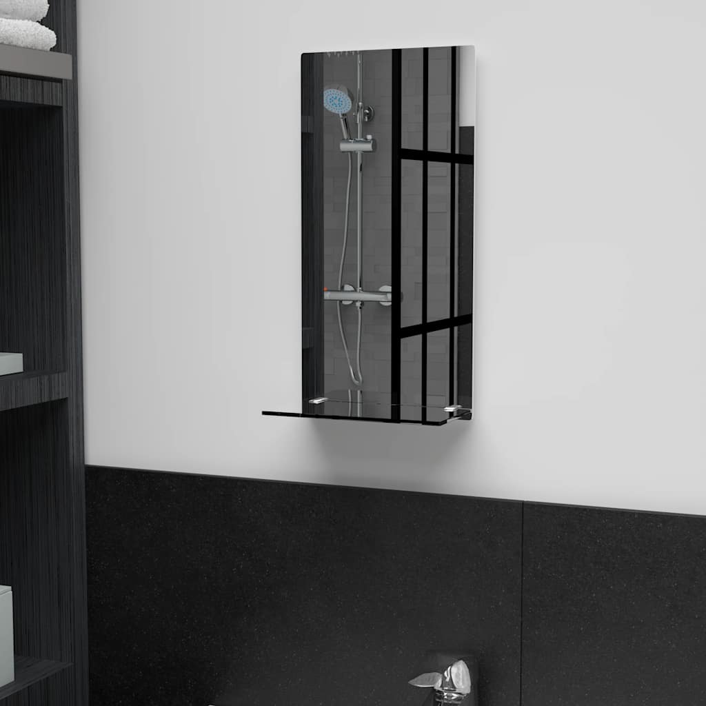 Wall Mirror Transparent Tempered Glass 7.9 x 15.7 in Mirror