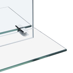 Wall Mirror Transparent Tempered Glass 15.7 x 15.7 in Wall mount