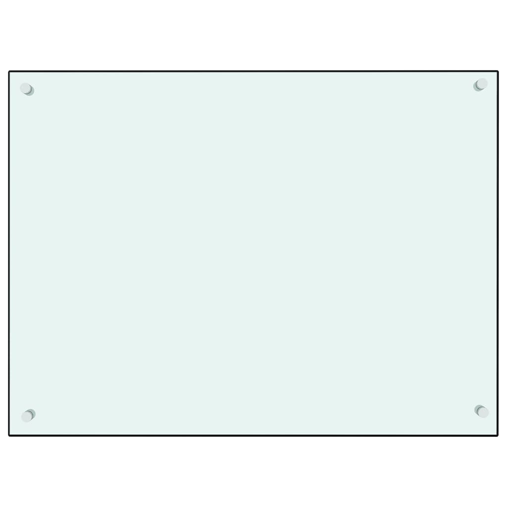 White tempered glass kitchen backsplash, 31.5"x23.6", with a sleek, easy-to-clean surface.