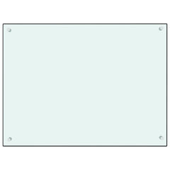 White tempered glass kitchen backsplash, 31.5"x23.6", with a sleek, easy-to-clean surface.