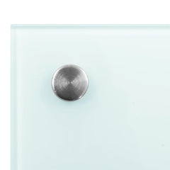 White tempered glass kitchen backsplash, 39.4"x19.7", with scratch and heat resistance.