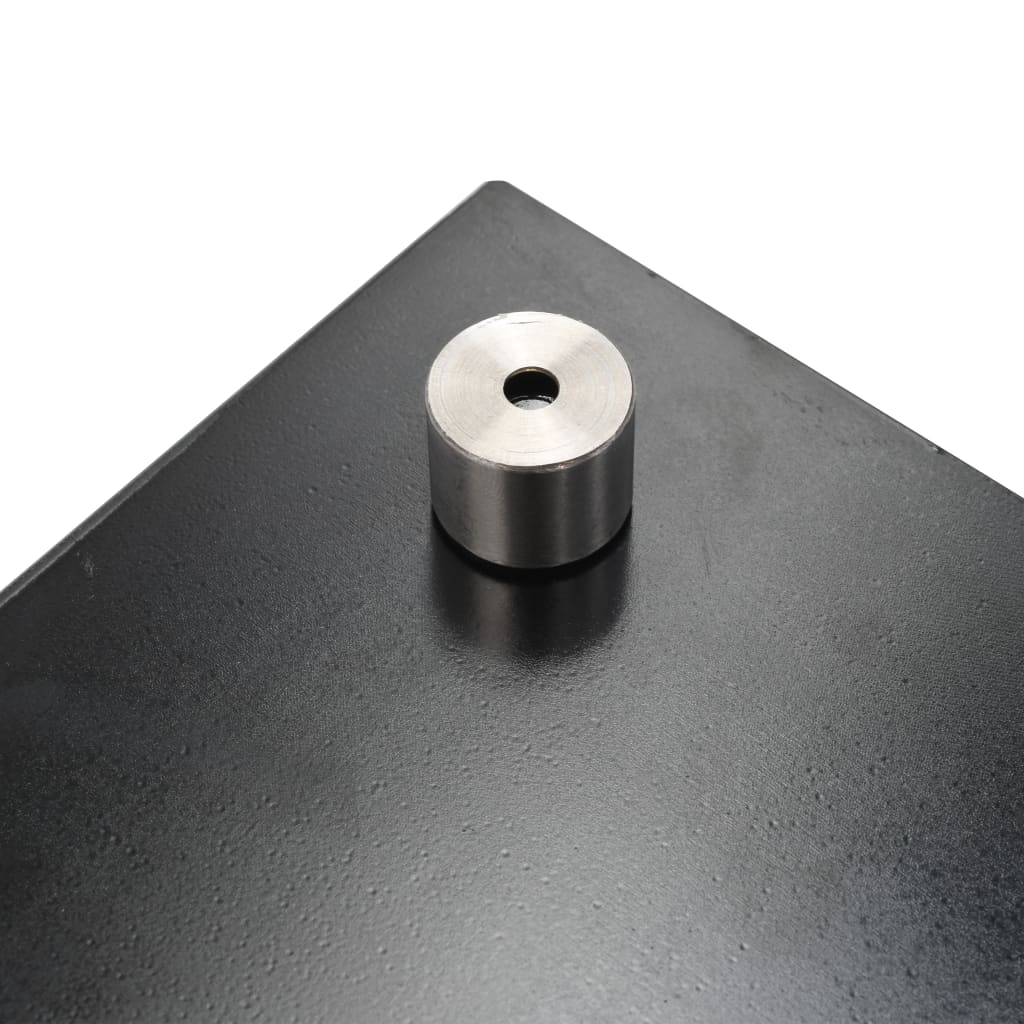 Black tempered glass kitchen backsplash, 35.4"x15.7", with a sleek, heat-resistant design.